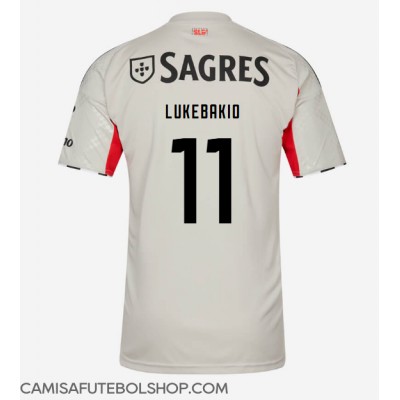 Camisa de time de futebol Benfica Dodi Lukebakio #11 Replicas 2º Equipamento 2025-26 Manga Curta Camisa de time de futebol Benfica Dodi Lukebakio #11 Replicas 2º Equipamento 2025-26 Manga Curta